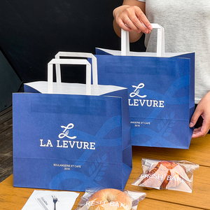Custom Logo Baking Dessert Tote <strong>Bag</strong> and <strong>Bread</strong> Packaging <strong>Bag</strong> Bakery Cake Shop Takeaway Packaging - Product Image 3