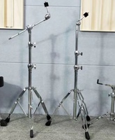 Factory Direct Chrome Drum Set Snare Drum Stand-Adjustable Heavy Duty Stainless Steel Tripod Stand 25mm Tube Diameter for