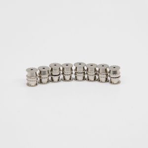 Stainless Steel Jewelry Screw Buckle <b>Threaded</b> Connector Pearl <b>Bead</b> Necklace Bracelet Clasp SK-18 Steel Color - Product Image 1