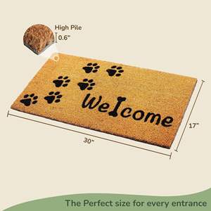 DB Coir Doormat with Non-Slip PVC Backing Modern Indoor/Outdoor <b>Welcome</b> <b>Mats</b> for Home or Office Printed Front Door <b>Mat</b> - Product Image 2