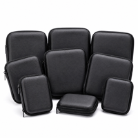 Boîte de rangement EVA portable pour disque dur, boîte de rangement carrée résistante aux chocs et durable pour câbles de données numériques et chargeurs