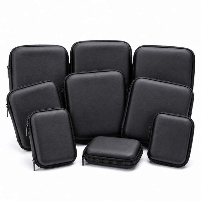 EVA Storage Case Portable Hard Drive Square Storage Box Shockproof and Durable for Digital Data Cables and Chargers Packaging