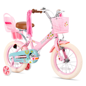 Vélo pour enfants JOYSTAR Little Daisy de <span class=keywords><strong>16</strong></span> <span class=keywords><strong>pouces</strong></span> pour filles de 4, 5, 6, 7 ans avec roues d'apprentissage et frein à main, vélo de princesse pour enfants de <span class=keywords><strong>16</strong></span> <span class=keywords><strong>pouces</strong></span> - Product Image 1