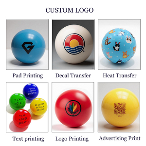 Pelota Antiestrés de Espuma de PU con Logotipo Impreso al por Mayor, Diámetro de 6.3cm y 7cm, Forma Redonda, para Aliviar la Presión y el Estrés, para Promoción - Product Image 4