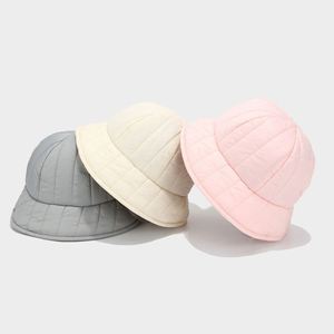 2024 New Japanese Literary Artistic Bowler Bucket <b>Hat</b> Autumn Winter Women Eiderdown Cotton Quilted Soft Warm Fisherman <b>Hat</b> - Product Image 2
