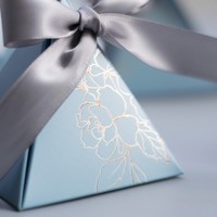 Boîtes Carrées Croisées pour Dragées Bonbons, Boîtes Cadeaux d'Ange pour Décoration de Baptême, Anniversaire, Mariage et Baby Shower