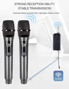 Karaoke Microfoon Outdoor Draagbare Vhf Uhf Dynamische Microfone Sem Fio Handheld Draadloze Rode Microfoon Voor Het Zingen Van Kerk Android Tv
