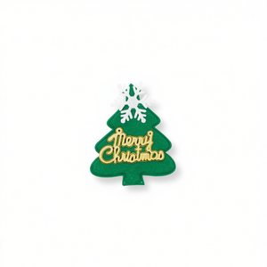 Decorazione per Albero di Natale 5.5x8mm Verde con Scritta 'Buon Natale' per Decorazioni Festive - Product Image 1