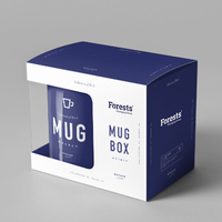 Boîte d'emballage en carton ondulé personnalisée pour tasse à café de 11 oz avec couvercle rabattable, pour l'expédition