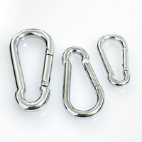 Mousqueton à ressort en acier au carbone poli de 65 mm, grade 70, attache rapide, quincaillerie de sécurité, traitement de l'eau, OEM disponible M4