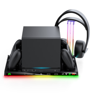Support de charge RGB Honcam pour console de jeu, station d'accueil pour manette Steam, support pour casque, organisateur de bureau - Product Image 4