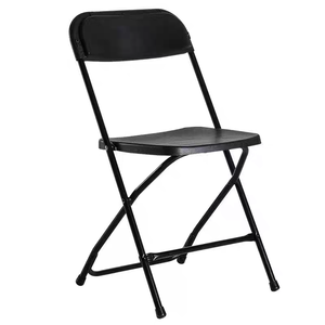 Hot Selling Cheap <b>White</b> Folding <b>Chair</b> Metal Frame Lightweight Portable <b>Plastic</b> <b>Chair</b> for Event Wedding Outdoor Use Wholesale - Product Image 1