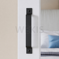 Porte coulissante en verre miroir 36x80 pouces avec kit de quincaillerie d'installation, porte de grange suspendue en MDF avec incrustation biseautée pour hôtel