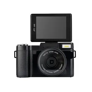 4K Digital Vlogging Câmera Autofoco Filmadora para Fotografia Câmera de Vídeo 48MP com Conexão WiFi 3.0 "IPS Flip Screen