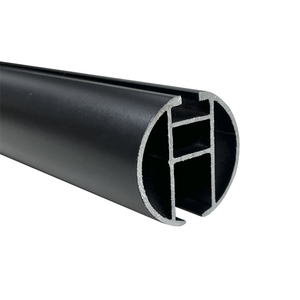 Riel Deslizante de Aluminio Redondo de Alta Resistencia de 38 mm, Color Negro Mate, para Cortinas, Sistema de Puertas y Ventanas Corredizas para Hoteles y Hospitales - Product Image 1