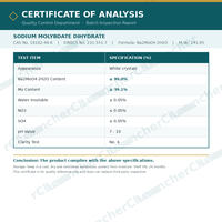 Molybdate de sodium dihydraté 99% CAS 10102-40-6 Na2MoO4 pour engrais et traitement de l'eau