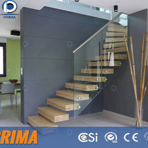 Prima personalizado apartamento comercial/Hotel elegante escalera flotante diseño de escaleras de madera - Product Image 2