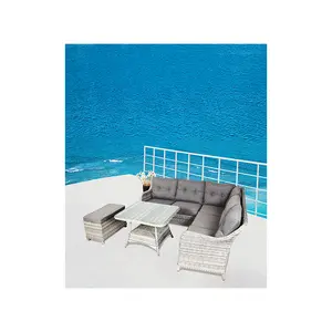 Leisure Style Ecksofa-Set Enthält 1PC 2-Sitzer & 3-Sitzer 1PC Tisch Korb möbel für den Innen-und Außenbereich