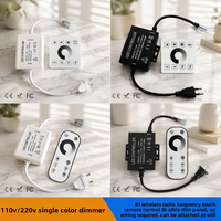 AIKEOU 220V Contrôleur LED monocanal haute tension 86 panneaux avec télécommande tactile IP20 pour bande néon COB monochrome et variateur de lumière