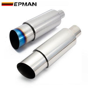 Sistema de escape universal para coche y moto, silenciador de acero inoxidable de 89 mm, punta de escape con efecto quemado para sistemas Catback - Product Image 1