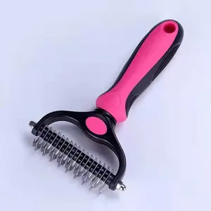 Professional Dog and Cat Brush for Shedding, Ideal Deshedding Tool, for Long & Short Haired Pets. (Pets Dematting Comb)