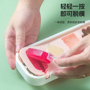 Moldes para helados de silicona de grado alimenticio, 4 en fila, para niños y uso doméstico. - Product Image 3