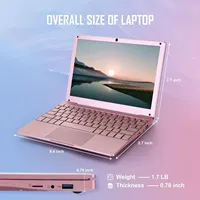 Ordinateur portable NBD 10 ''Windows 11 Notebook 8GB 128GB Intel Celeron Quad Core Processors Laptop pour le travail