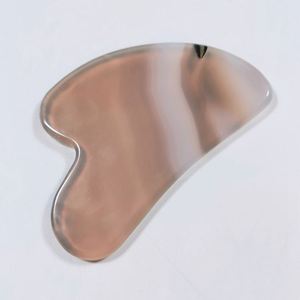 DIY gema logotipo personalizado ágata gris estiramiento facial mariposa Jade masaje Gua Sha amatista herramienta cristal de cuarzo - Product Image 4