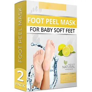 Feito sob encomenda, faça o seu bebê macio obter uma pele suave remove reparos novos produtos pedicure de pés meias esfoliação para máscara dos pés