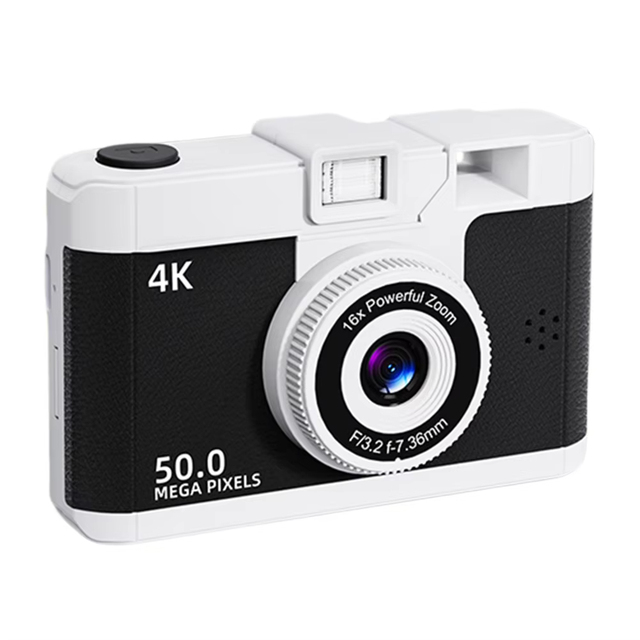 2.0IPS HD Screen 50MP M16 700mAh Dual-Lens 16x Zoom CCD Imaging Compact Digital Camera for Travel/Students-16x Zoom HD Camera