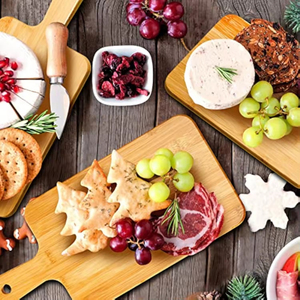 Juego de 10 Tablas de Cortar de Madera de Olivo con Asa, 15.7 x 7.8 Pulgadas, Tablas de Madera de Bambú para Servir, Picar y Preparar Pizza - Product Image 6
