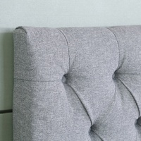 Lit Queen Moderne de Luxe ODM avec Design Capitonnée, Cadre en Bois de Pin, Revêtement en Tissu, Taille Personnalisable, Facile à Assembler, Meuble de Chambre