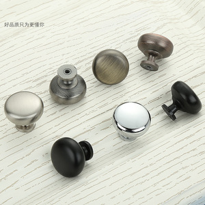 Furniture Handle And <b>Knob</b> Zinc Alloy Round Single Hole Drawer Cabinet Door European Style Durable - Product Image 4