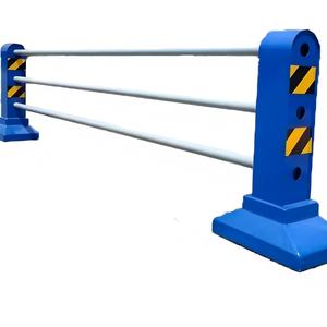 Barriera di Sicurezza Portatile con Base, <span class=keywords><strong>Guardrail</strong></span> in Acciaio Inox Blu e Argento, Livello Ingegneristico, Riflettente e Leggero - Product Image 3