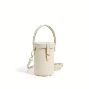 Drawstring Simplicity High-End Women'S Crossbody Bag Versatile Weave Cross Bandage Bucket Bag Fashion Soft Pu Leather <b>Handbag</b> - Product Image 3
