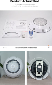 ไฟสระว่ายน้ำ LED กันน้ำมาตรฐาน EU IP68 สีขาวและสีน้ำเงิน ตัวโคมทำจาก ABS และ PC พร้อมของตกแต่งหลากสีสันสำหรับสระว่ายน้ำและภูมิทัศน์ - Product Image 4