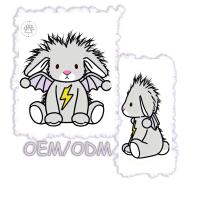 Boneka Kelinci Bulu Lembut Lucu dengan Sayap Seperti Peri, Mainan Plush Kawaii untuk Dekorasi Rumah Anak-anak
