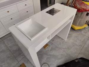 Table de manucure professionnelle en bois moderne Qumeng avec collecteur de poussière - Mobilier de salon Seta - Product Image 2