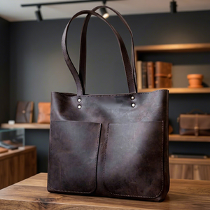 Sacs à main décontractés de luxe haut de gamme pour femmes, 100% cuir véritable original, fermeture éclair, doux, imperméable, respectueux de l'environnement, avec bandoulière - Product Image 4