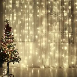 Ijspegel Fairy Ramadan Licht Venster Led Gordijn Star Moon String Licht Voor Kamer Festival Kerst Decoratie