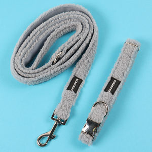 OKEYPETS, venta al por mayor, nuevo diseñador, polar, <span class=keywords><strong>Collar</strong></span> de perro, conjunto de correa, ajustable, suave, acolchado, sin tirones, personalizado, <span class=keywords><strong>Sherpa</strong></span>, <span class=keywords><strong>Collar</strong></span> de correa para perro - Product Image 2