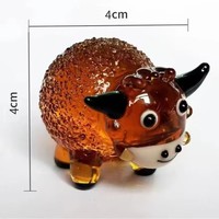 Figurines d'animaux en verre, petite hibou en verre fait main, ornement pour la décoration de la maison, cadeau artisanal, vente en gros