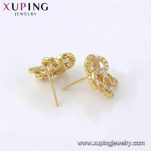 <span class=keywords><strong>80310</strong></span> Xuping เครื่องประดับขายส่งเพทายราคาไม่แพงแฟชั่นที่เรียบง่ายเพชรขนาดเล็กประณีตกลีบดอกต่างหู - Product Image 2