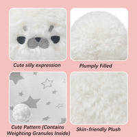Peluche anti-stress blanche tendance certifiée ASTM, douce et moelleuse, absorbant la pression, jouet esthétique
