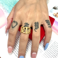 Bagues tendance punk en acier inoxydable pour femmes, bijoux géométriques à la mode, accessoires Mexique
