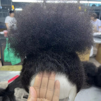 Perruque Sans Colle Afro Bouclée en Dentelle Transparente HD 360 Très Vendue, Cheveux Humains 100% avec Dentelle Frontale, Densité 180%, Pré-Plucked 16 Pouces