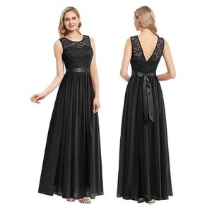 Precio de fábrica <span class=keywords><strong>barato</strong></span> sin mangas de talla grande rojo otoño <span class=keywords><strong>vestido</strong></span> de invitados de boda señoras mujeres playa drapeado encaje gasa Natural - Product Image 2