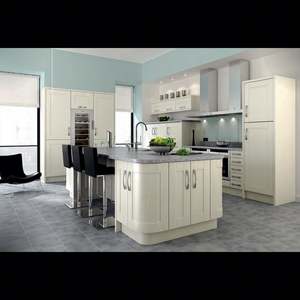 Vente chaude, armoires de cuisine en bois shaker blanc sur mesure, style américain moderne, design d'armoire de cuisine avec îlot - Product Image 3