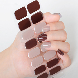 Semi-Cured Gel <b>Nail</b> Wraps Waterproof Full <b>Nail</b> Strips French Manicure Clear Base Self-Adhesive <b>Nail</b> Art Stickers for Salon - Product Image 3