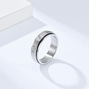 Titanium Steel Rhombus Rotating <b>Ring</b> Unisex Geometric Fashion Jewelry Gift - Product Image 4